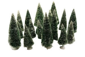 Dept 56 Frosted Trees Pine Snow Lot 9” 12” 15" - Picture 1 of 4