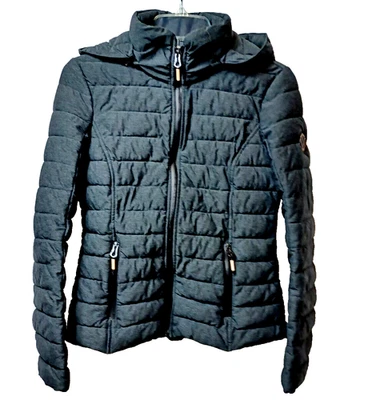 Chaqueta Nautica Damas Talla XS Gris Oscuro Capucha Extraíble Gorpcore Foto 1 de 4