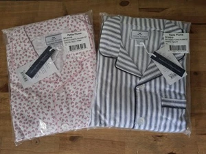 Petite Plume Twill Pajama *2 lot* Navy French & Sweathearts NWT MSRP $116 Sz 10 - Picture 1 of 13