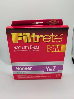 3M Filtrete Hoover Y & Z Vacuum Cleaner Bag - Model #64702A 64702Q [3 PACK] - Image 1 of 2