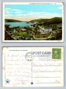 Lake George, NY-New York, Hulett’s Landing Scenic Resort Vintage c1930 Postkarte - Bild 1 von 3