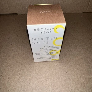 Beekman 1802 MILK TINT SPF 43 Broad Spectrum Tinted Primer Serum 1oz DEEP -New - Picture 1 of 7