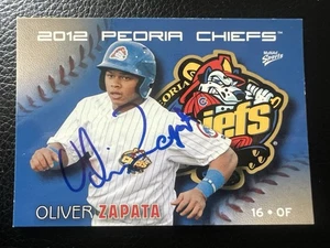 Oliver Zapata Signed 2012 Peoria Chiefs Team Set Card #27 - Picture 1 of 2