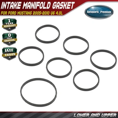 Juego de juntas de colector de admisión de motor para Ford Mustang 2005-2010 V6 4,0 L silicona Foto 1 de 4