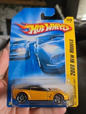 Hot Wheels 2008 nuevos modelos amarillo 09 Corvette ZR1 / Juego de fábrica Foto 1 de 4