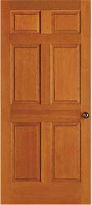 6 Panel Raised Clear Stain Grade Hemlock Solid Core Interior Wood Doors Door - Image 1 of 4