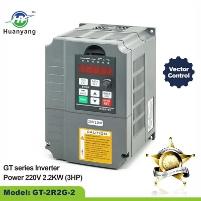 Huanyang VFD 220V 3HP 2.2kW Vector Control Inverter CNC single phase to 3 phase