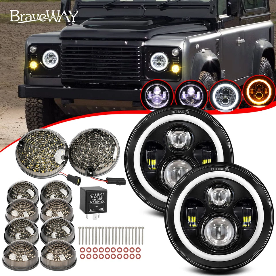 FIT LAND ROVER DEFENDER 90/110 LED LAMPS FRONT&REAR SIDE STOP INDICATOR FOG ROOF - Image 1 of 1