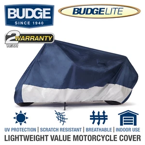 Budge Standard Motorcycle Cover Fits KAWASAKI NINJA 650 2014, Navy and Silver - Picture 1 of 4