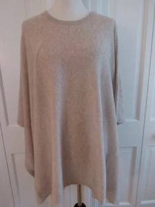 M.I.L.A. Gemma Kaschmir Pullover Poncho - hellgrau - neu mit Etikett - $ 490 - Bild 1 von 7