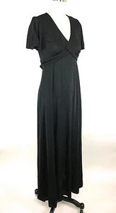 Vintage 1970s black boho disco long maxi dress - Picture 1 of 8