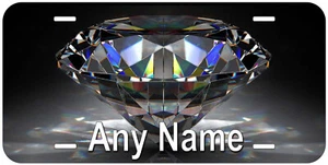 Matrícula de coche novedad personalizada con etiqueta Diamond 02 cualquier nombre - Imagen 1 de 5