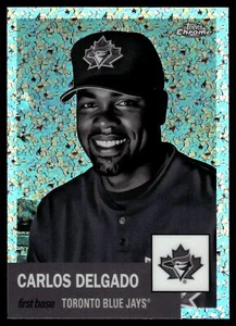 2022 Topps Chrome Platinum Anniversary BLACK & WHITE DIAMOND CARLOS DELGADO #483 - Picture 1 of 2