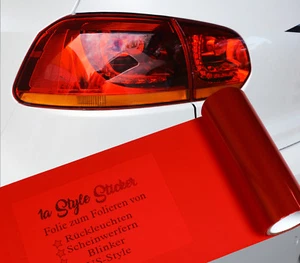 Scheinwerfer Folie Rot Rückleuchten US Rot Tönung 200cm Folie, Rote Folierung  - Afbeelding 1 van 7