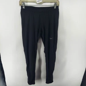 nike leggings girls youth size large black athletic training drawstrings - Picture 1 of 11