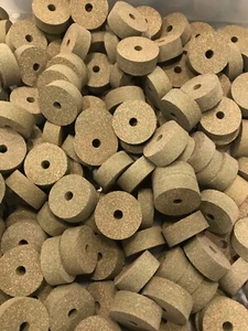 Cork Rings, 10 Premium Green 1/2” Rubberized Rings 1/4”Hole, Free U.S. shipping! - Picture 1 of 1