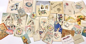 Más de 31 tarjetas y etiquetas de regalo firmadas al azar de colección de la década de 1940 - en su mayoría bodas/duchas USADAS - Imagen 1 de 5