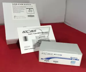 Neu USB Dvi-I Interface 2 Port KVM Schalter Mit DVI - D & Svga Unterstützung - Bild 1 von 5