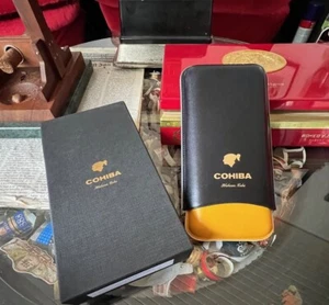 Cohiba 3er Zigarrenetui, Cigar Tube, Leder, stilvolles Accessoire, 5th Avenue - Bild 1 von 7