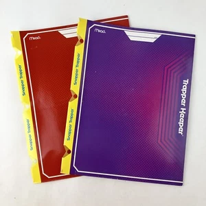 2013 Mead Trapper Keeper Snapper Trapper Folder Purple Red Good Used - Picture 1 of 7