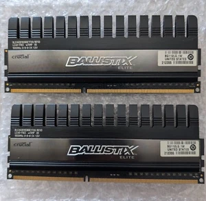 8GB (2 x 4GB) DDR3-1600 PC RAM CRUCIAL Ballistix Elite BLE4G3D1608DE1TX0.16FKD - Picture 1 of 2