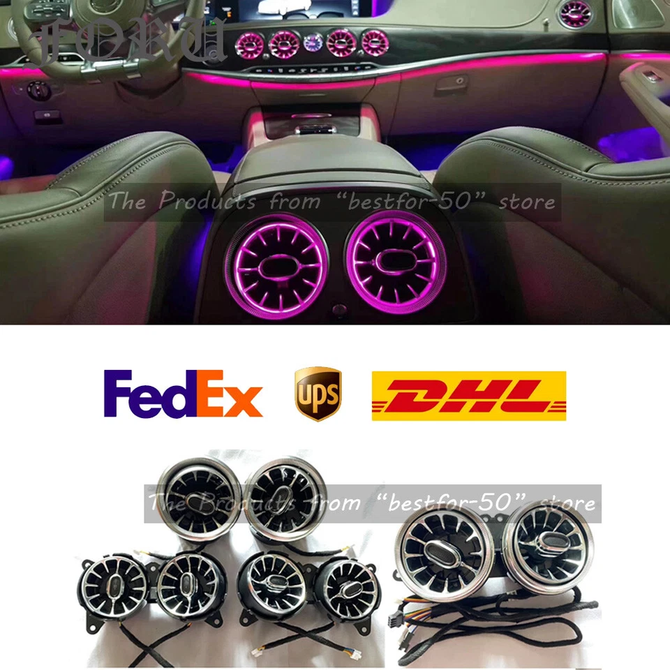 64 Colors Air Vent For Mercedes-Benz S-class W222 Interior Ambient Light Outlet Foto 1 de 4