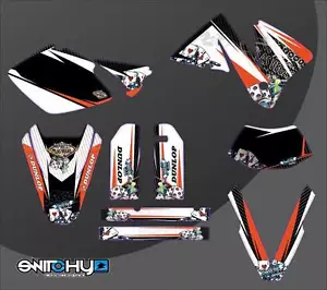 KIT ADESIVI GRAFICHE GAMBLING per moto EXC 125 200 250 300 380 400 520 1998-2002 - Picture 1 of 1