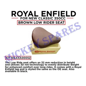 Royal Enfield Low Rider Sitz braun für New Classic 350cc Reborn - Bild 1 von 4