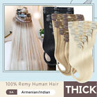 CLEARANCE Remy Hair Clip In 100% Human Hair Extensions Full Head 8PCS AAAA+ LONG
