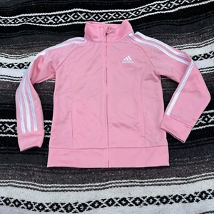 ADIDAS BALLET PINK TRACK JACKET GIRLS SIZE 5 - Picture 1 of 5