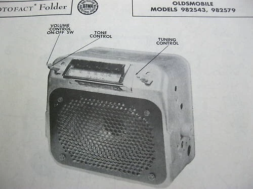 1951, 1952 OLDSMOBILE DELUXE 982543 RADIO PHOTOFACT - Image 1 of 1
