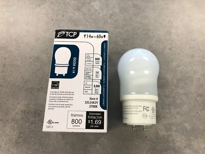 TCP 33114A19 14W A LAMP GU24 27K Compact Fluorescent Lamp - Image 1 of 4