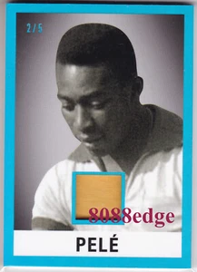 2022 LEAF IN THE GAME USED MEMORABILIA: PELE #2/5 FIFA PLAYER OF THE CENTURY - Picture 1 of 2