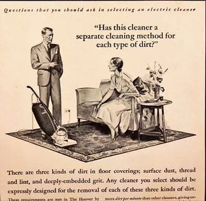 1931 The Hoover Vacum Cleaner It Beats It Sweeps as it Cleans Vintage Print Ad - Picture 1 of 2