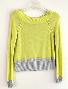 Maglione maglia pullover girocollo manica lunga donna Express taglia XS verde - Foto 1 di 8