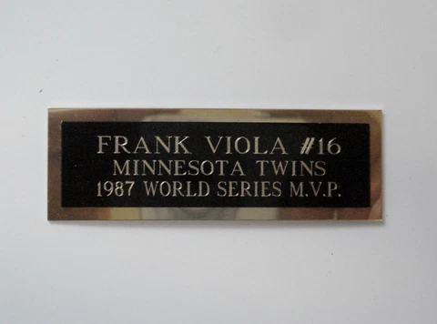 Frank Viola Baseball Card Plaque or Baseball Ball Cube Nameplate 1" X 3" Cover