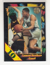 LAMONT STROTHERS 1991-92 Wild Card NCAA 10 Stripe Parallel #93 C. Newport Mint