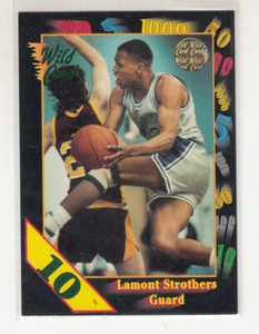 LAMONT STROTHERS 1991-92 Wild Card NCAA 10 Stripe Parallel #93 C. Newport Mint