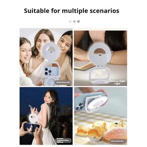 Supporto Telefono Multifunzione Luce di Riempimento Magnetico Luminoso Robusto per Live Streaming - Foto 1 di 17