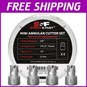 4-Pack Spot Weld Cutter Kit: Premium HSS Steel with 3/8" Cutting Diameter - Picture 1 of 9