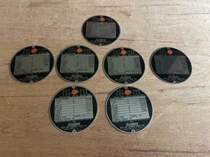 Gardner Landis Tools Machine Tag Emblem Info Sign 3-1/4" Metal Vintage Lot Of 7 - Picture 1 of 24