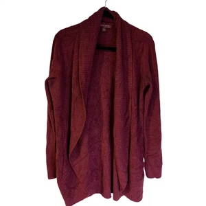 Cardigan aperto Barefoot Dreams donna Cozychic Lite taglia M maglia bordeaux 452 - Foto 1 di 7