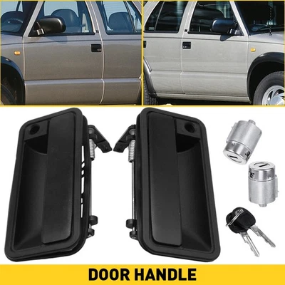 Exterior Front Door Handle w/ Lock Cylinder for Chevrolet 88-94 C1500 GMC K1500 - Image 1 of 4