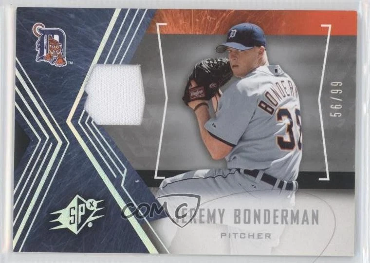 2005 Upper Deck SP Collection SPx Silver Materials /99 Jeremy Bonderman #54 - Image 1 of 2