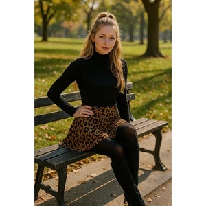 Bentley Arbuckle Damen Gepardenmuster Seide A-Linie Minirock Größe 10 - Bild 1 von 5