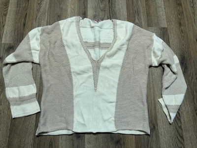 Suéter Willow-Root, Para Mujer Mediano, Marrón Tostado, Cuello en V, Pullover, Manga Larga Foto 1 de 4