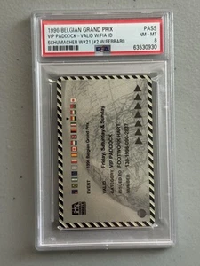 Michael Schumacher Win #21 #2 mit Ferrari 1996 F1 Formel 1 Prix VIP Pass PSA 8 - Bild 1 von 2