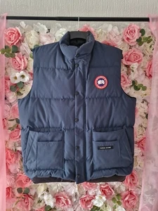 Gilet uomo grande Canada Goose Navy imbottito piumino originale - Foto 1 di 13