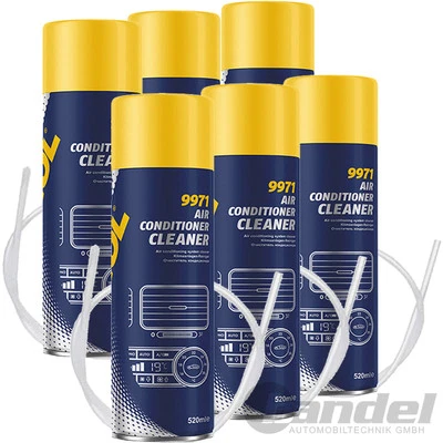 6x 520 ML MANNOL AIR CONDITIONER CLEANER KLIMAANLAGE REINIGER DESINFEKTION