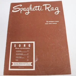 Spaghetti Rag Klavier Gesang Noten Lyon Bosco 1910 Maurice Shapiro - Bild 1 von 5